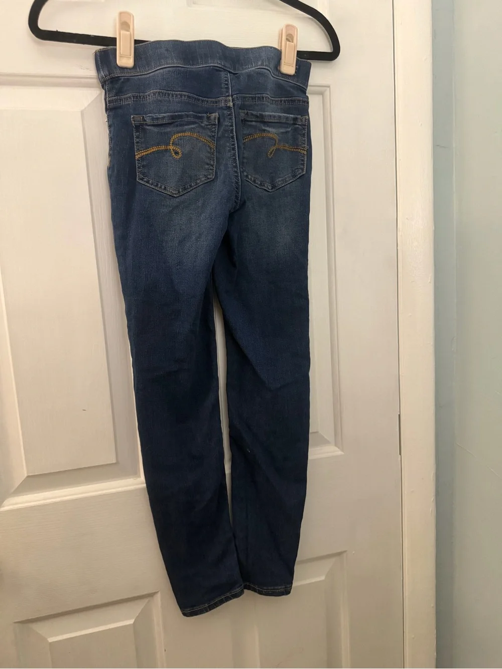 Justice Girls Size 12 Slim Rhinestone Distressed Pull-On Jeggings